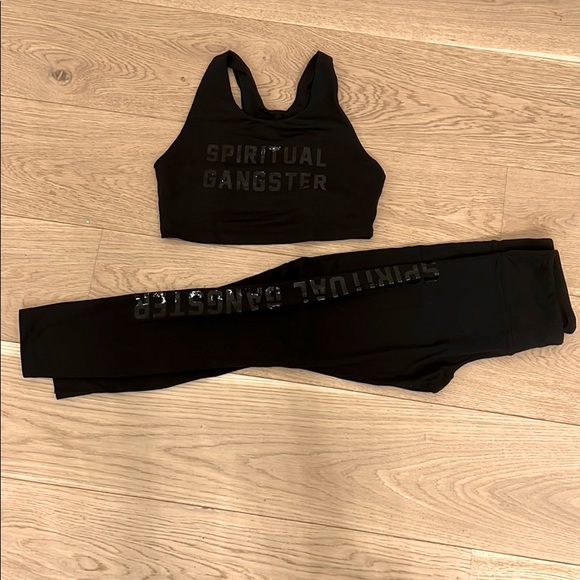 Spiritual Gangster Pants - Spiritual gangster activewear set in black